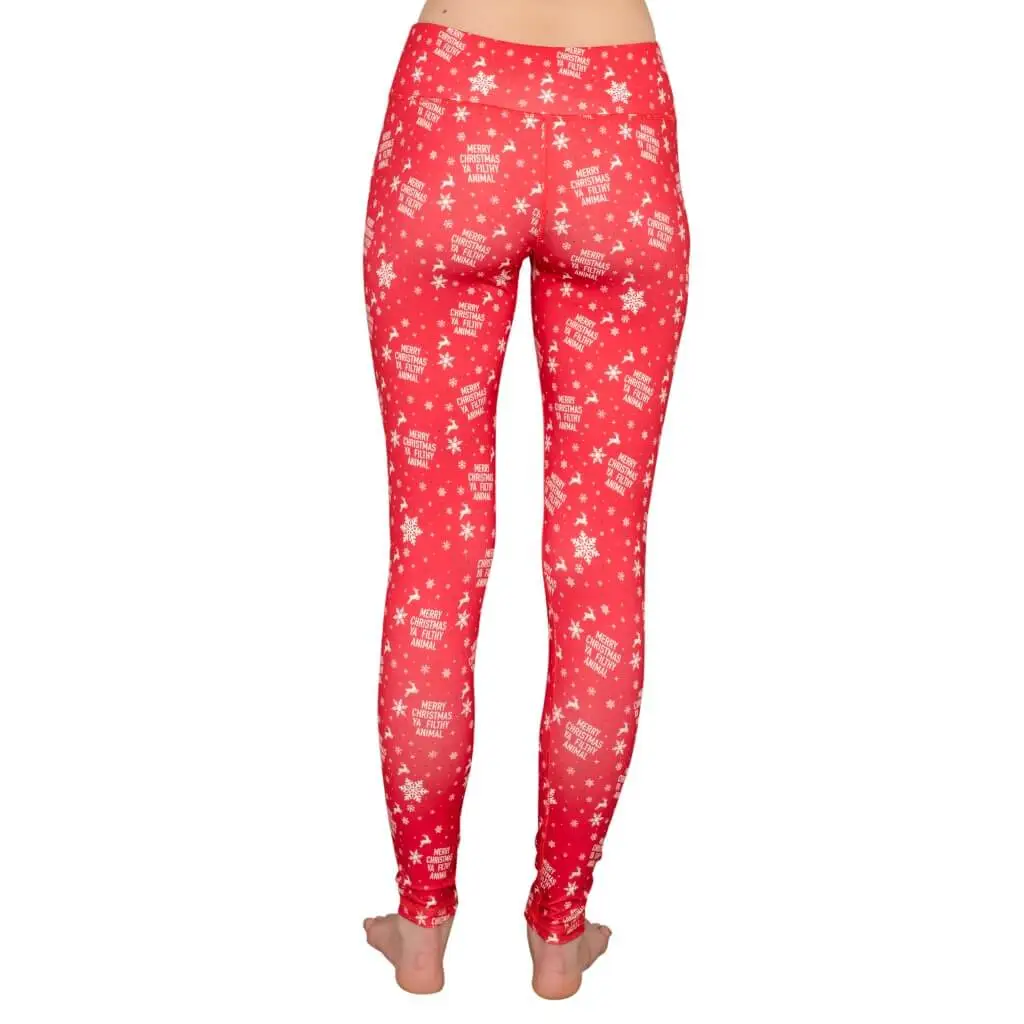 Merry Christmas Ya Filthy Animal Women's Leggings 2 Merry Christmas Ya Filthy Animal Women's Leggings - Image 2