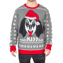 Merry Kissmas Flappy Sweater Kiss Ugly Christmas Sweater