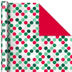 Hallmark Mod Holiday 3-Pack Reversible Wrapping Paper Assortment, 120 Sq. Ft. -Hallmark Shop Mod Holiday Assorted Reversible Wrapping Paper 5JXW1072 04
