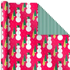 Hallmark Mod Holiday 3-Pack Reversible Wrapping Paper Assortment, 120 Sq. Ft. -Hallmark Shop Mod Holiday Assorted Reversible Wrapping Paper 5JXW1072 05