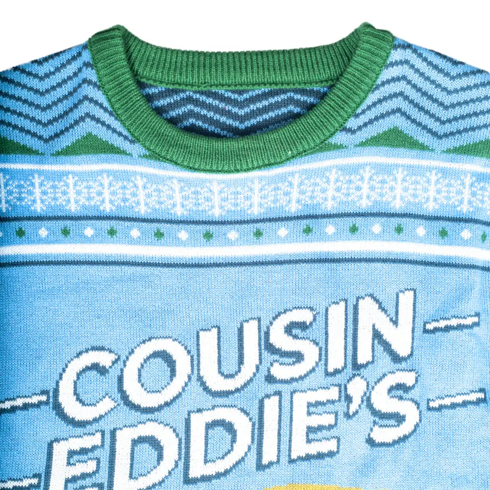 National Lampoon Christmas Vacation Blue Eddies Ugly Christmas Sweater 2 National Lampoon Christmas Vacation Blue Eddies Ugly Christmas Sweater - Image 2