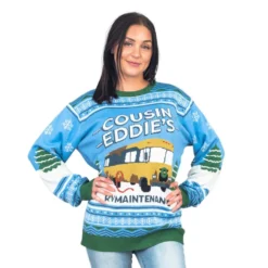National Lampoon Christmas Vacation Blue Eddies Ugly Christmas Sweater 10 National Lampoon Christmas Vacation Blue Eddies Ugly Christmas Sweater -Hallmark Shop NationalLampoonChristmasVacationBlueEddiesUglyChristmasSweater 20337 EddieRVSweater Blue 037