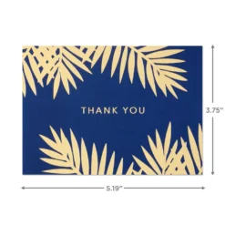 Hallmark Bulk Navy And Gold Assorted Blank Thank-You Notes, Box Of 120 -Hallmark Shop Navy and Gold Assorted Blank ThankYou Notes Bulk Pack 5STZ1064 04