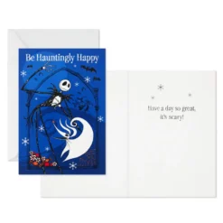 Hallmark Disney Tim Burton's The Nightmare Before Christmas Hauntingly Happy Boxed Cards, Pack Of 16 -Hallmark Shop Nightmare Before Christmas Holiday Boxed Cards 5STZ1165 03