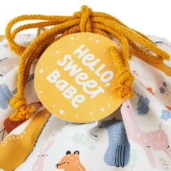 Hallmark 28" Pastel Animals Large Fabric Gift Bag With Tag 8 Hallmark 28" Pastel Animals Large Fabric Gift Bag With Tag -Hallmark Shop Pastel Animals Fabric Gift Sack With Tag 1499EGB7167 04