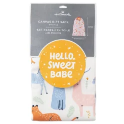 Hallmark 28" Pastel Animals Large Fabric Gift Bag With Tag 11 Hallmark 28" Pastel Animals Large Fabric Gift Bag With Tag -Hallmark Shop Pastel Animals Fabric Gift Sack With Tag 1499EGB7167 07