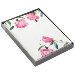 Hallmark Pink Peonies Stationery Set, Box Of 20