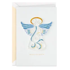 Hallmark Peace On Earth Angel Quilled Paper Handmade Christmas Card