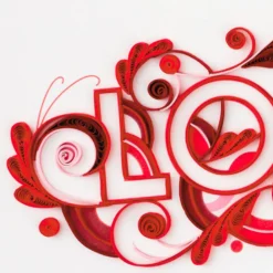 Hallmark With All My Heart Quilled Paper Handmade Love Card -Hallmark Shop Red Letters Quilled Paper Handmade Romantic Love Card 1299LAD2811 04