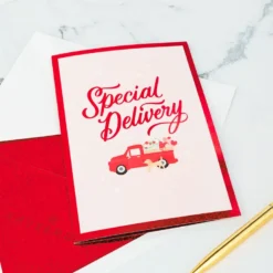 Hallmark Special Delivery 3D Pop-Up Valentine's Day Card -Hallmark Shop Red Truck With Flowers 3D PopUp Valentines Day Card 1299IAV6066 07