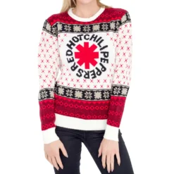 Red Hot Chili Peppers Ugly Christmas Sweater -Hallmark Shop RedHotChiliPeppersUglyChristmasSweater uglysweater57 16