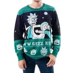 Rick And Morty Aww Geez, Rick Ugly Christmas Sweater 9 Rick And Morty Aww Geez, Rick Ugly Christmas Sweater -Hallmark Shop RickandMortyAwwGeez RickUglyChristmasSweater RMSM2285TV RickMortyAlien 55