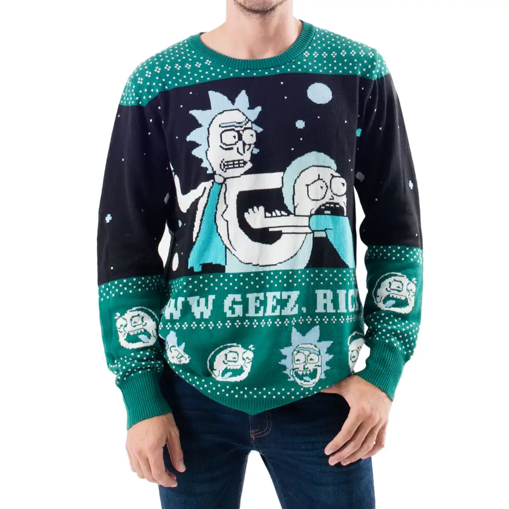 Rick And Morty Aww Geez, Rick Ugly Christmas Sweater 4 Rick And Morty Aww Geez, Rick Ugly Christmas Sweater - Image 4