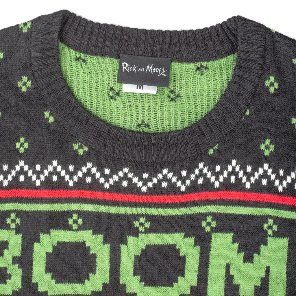 Women's Rick And Morty Boom! PickleRick Ugly Christmas Sweater 3 Women's Rick And Morty Boom! PickleRick Ugly Christmas Sweater - Image 3