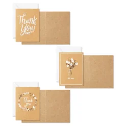 Hallmark Rustic Floral Boxed Blank Thank-You Notes Assortment, Pack Of 48 -Hallmark Shop Rustic Floral Assorted Boxed ThankYou Cards 5STZ1160 03