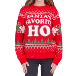 Santa's Favorite HO Ugly Christmas Sweater -Hallmark Shop Santa sFavoriteHOUglyChristmasSweater uglysweater47 48