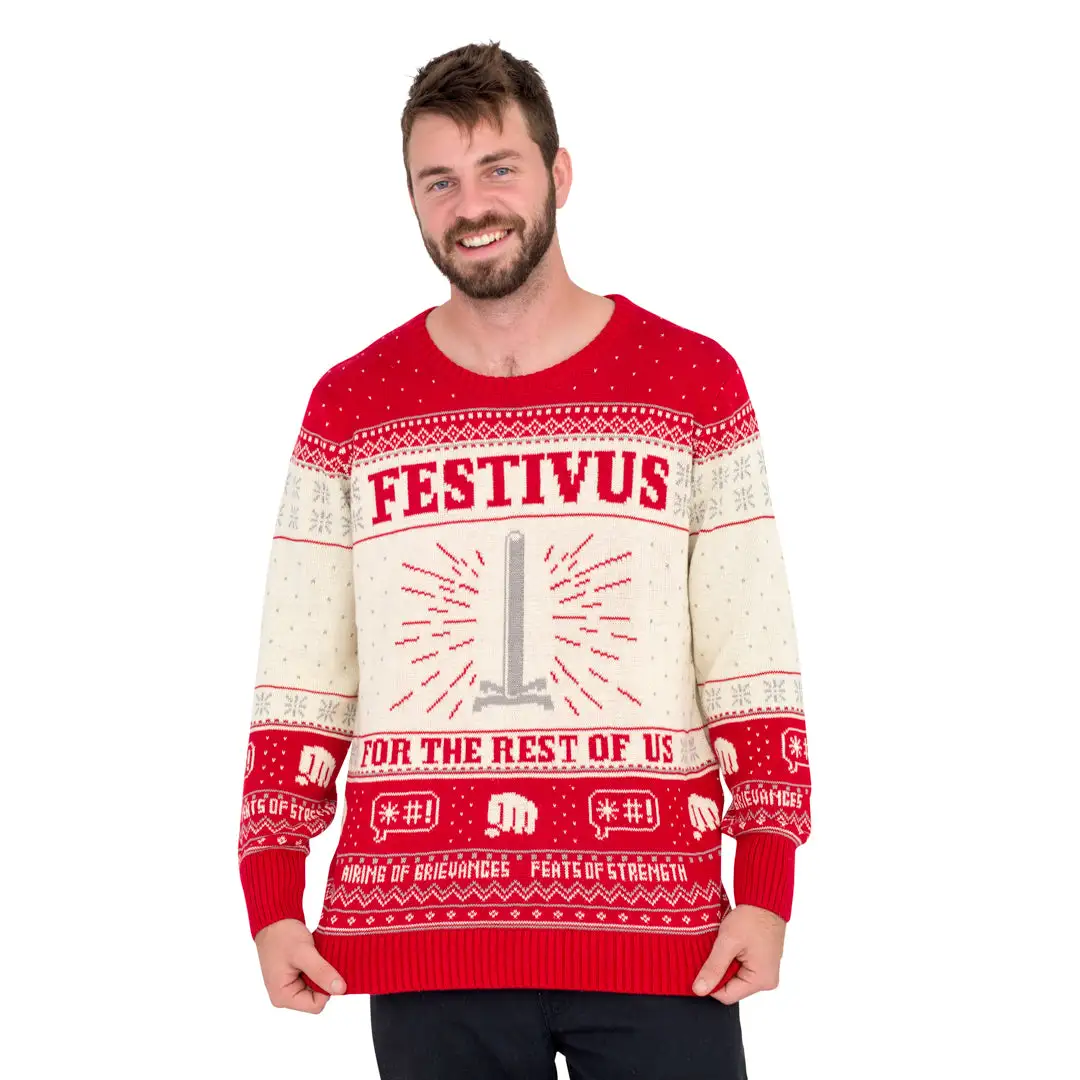 Seinfeld Festivus For The Rest Of Us Pole Ugly Christmas Sweater 1 Seinfeld Festivus For The Rest Of Us Pole Ugly Christmas Sweater