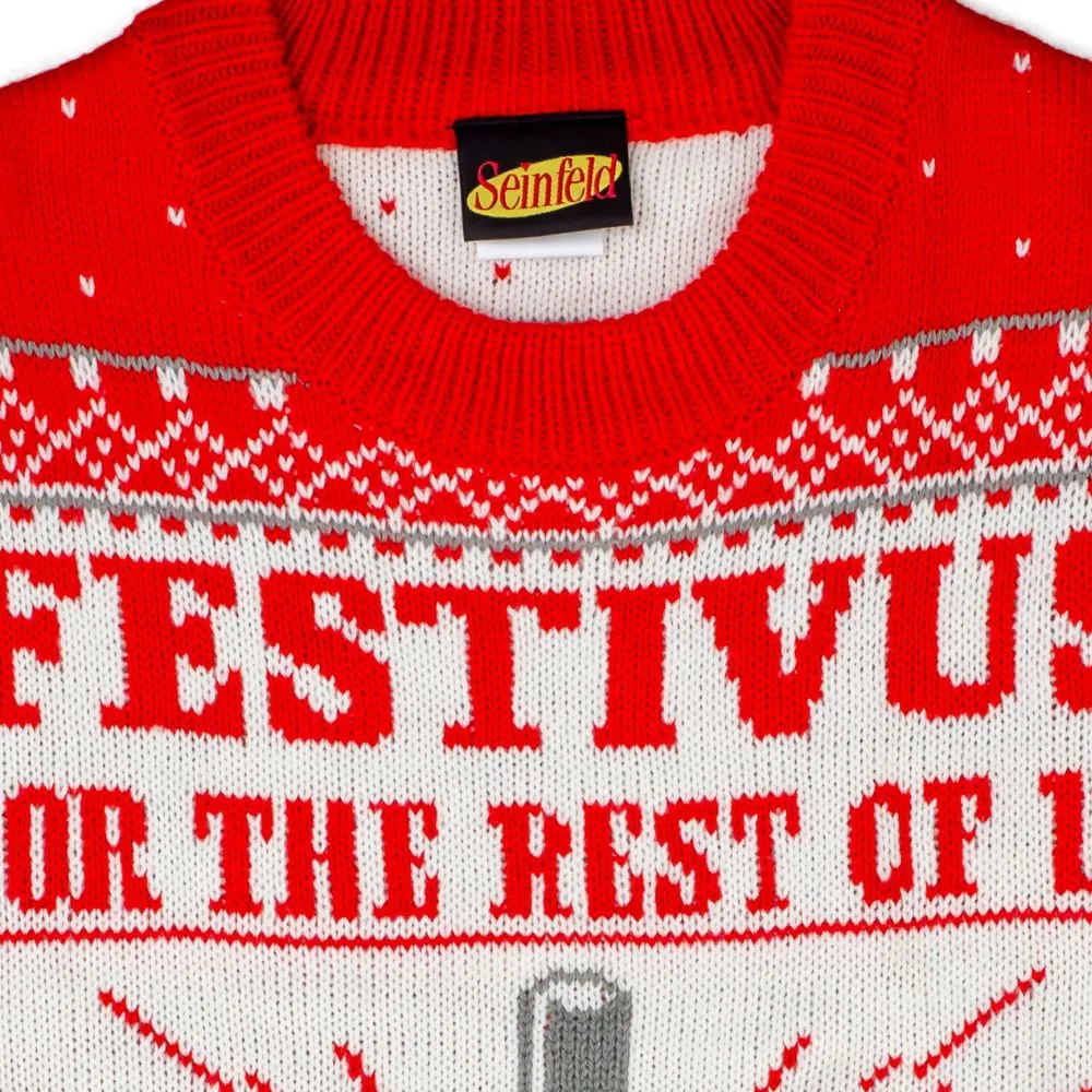 Seinfeld Festivus For The Rest Of Us Pole Ugly Christmas Sweater 2 Seinfeld Festivus For The Rest Of Us Pole Ugly Christmas Sweater - Image 2
