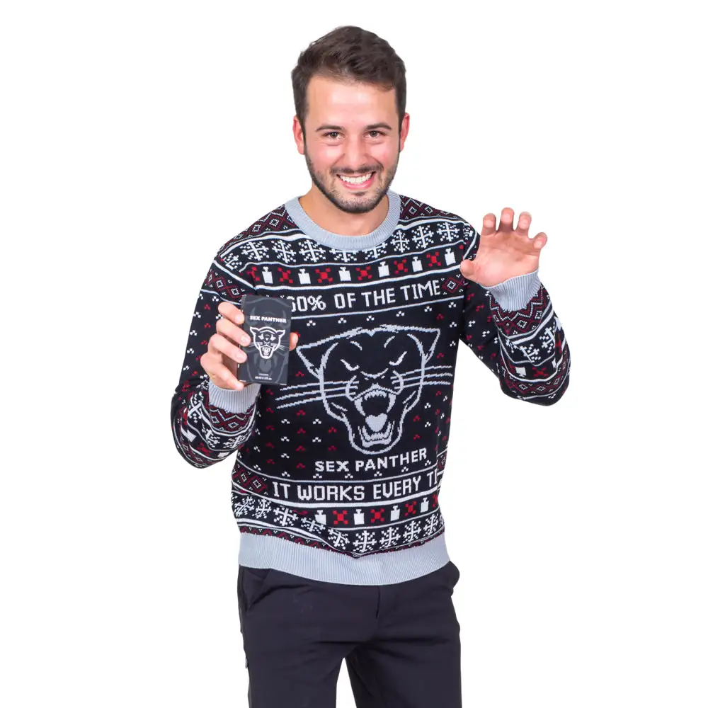 Sex Panther Black Ugly Christmas Sweater 4 Sex Panther Black Ugly Christmas Sweater - Image 4