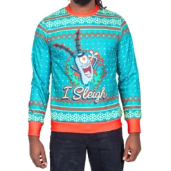 SpongeBob SquarePants Sleigh Ugly Christmas Sweater -Hallmark Shop SpongebobSquarepantsISleigh 210015 ISleigh 184