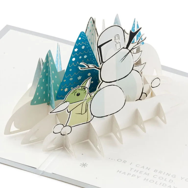 Hallmark Star Wars: The Mandalorian™ Grogu™ Warm Wishes 3D Pop-Up Holiday Card 1 Hallmark Star Wars: The Mandalorian™ Grogu™ Warm Wishes 3D Pop-Up Holiday Card
