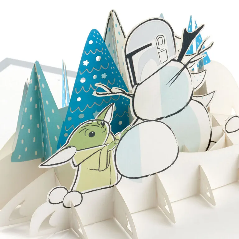 Hallmark Star Wars: The Mandalorian™ Grogu™ Warm Wishes 3D Pop-Up Holiday Card 4 Hallmark Star Wars: The Mandalorian™ Grogu™ Warm Wishes 3D Pop-Up Holiday Card - Image 4