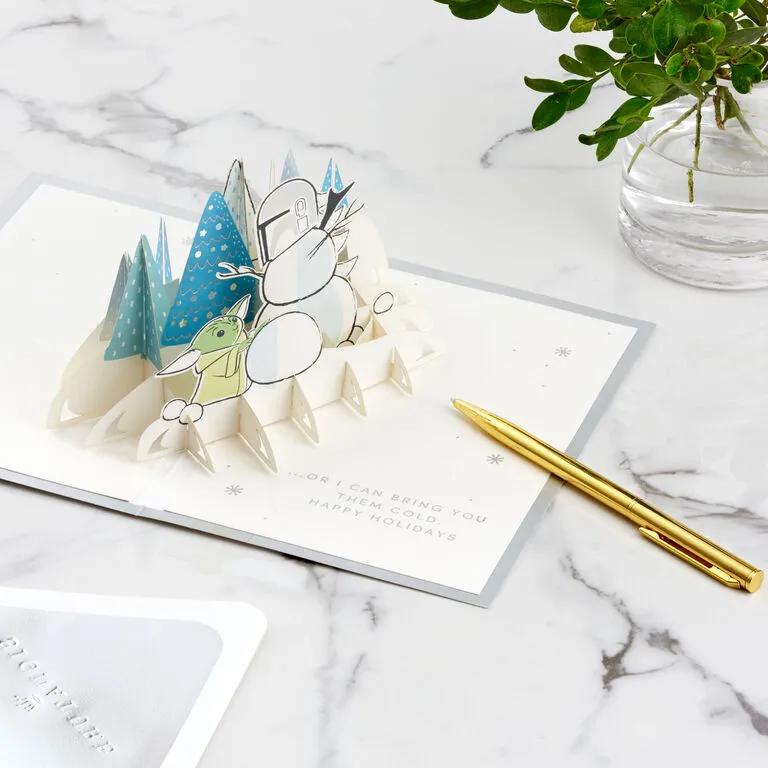 Hallmark Star Wars: The Mandalorian™ Grogu™ Warm Wishes 3D Pop-Up Holiday Card 8 Hallmark Star Wars: The Mandalorian™ Grogu™ Warm Wishes 3D Pop-Up Holiday Card - Image 8