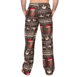 Star Wars Chewbacca Christmas Lounge Pants -Hallmark Shop StarWarsChewbaccaChristmasBrownLoungePants StarWarsChewiePants 20BRN 41