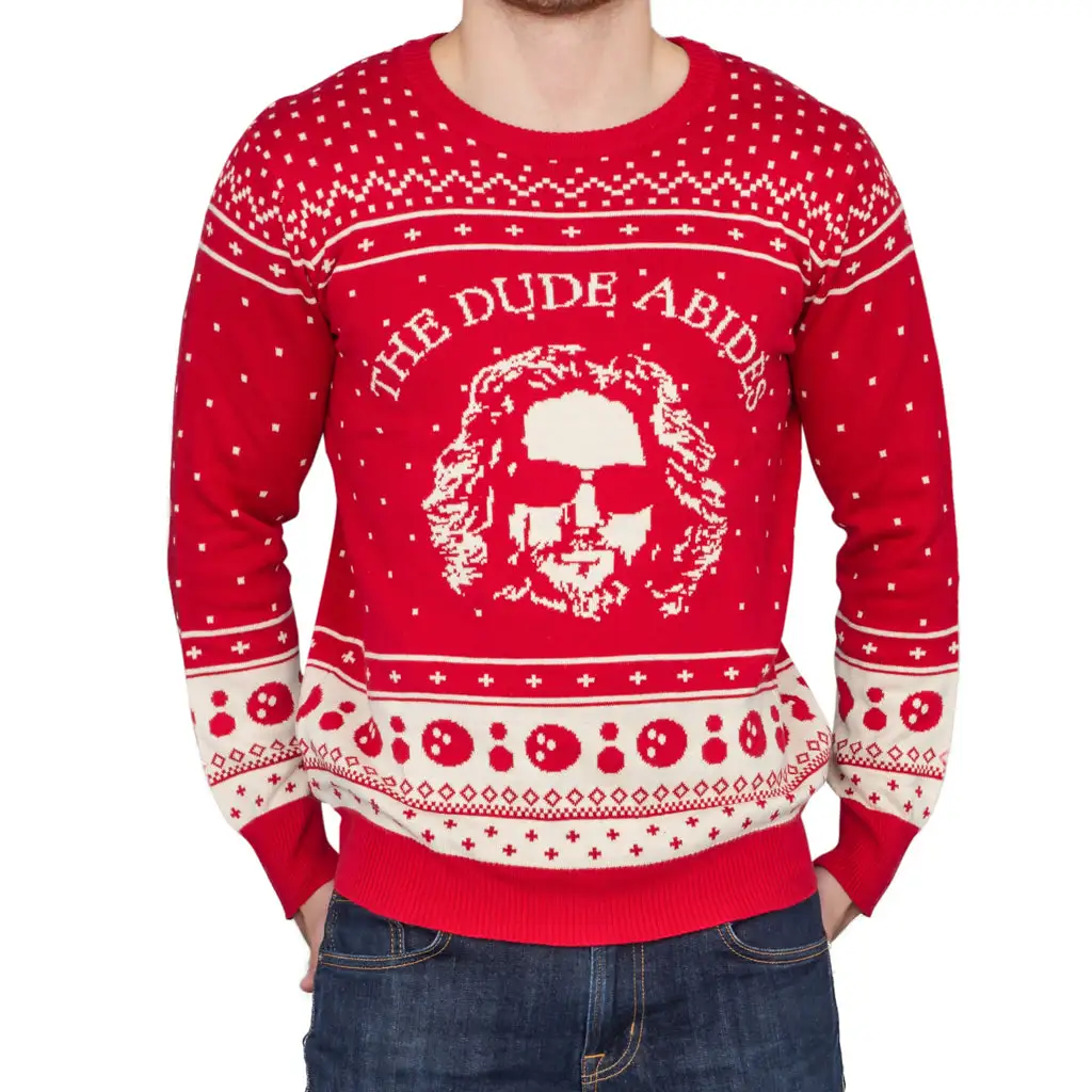 The Big Lebowski The Dude Abides Ugly Christmas Sweater 4 The Big Lebowski The Dude Abides Ugly Christmas Sweater - Image 4
