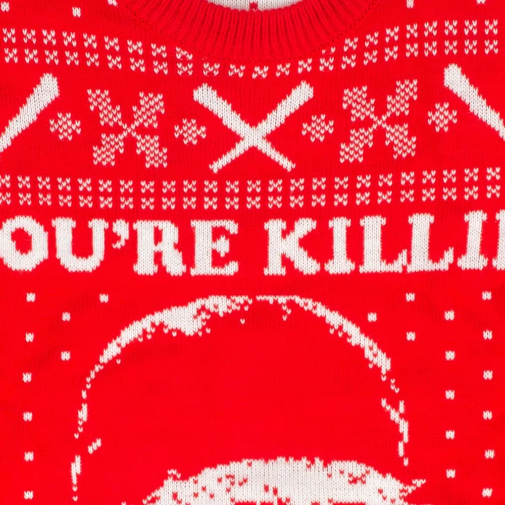 Women's The Sandlot You're Killing Me Smalls Red Ugly Christmas Sweater 3 Women's The Sandlot You're Killing Me Smalls Red Ugly Christmas Sweater - Image 3