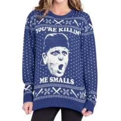 Women's The Sandlot You're Killing Me Smalls Navy Ugly Christmas Sweater -Hallmark Shop TheSandlotYou reKillingMeSmallsNavyUglyChristmasSweater TheSandlotUCS Navy 75