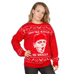 Women's The Sandlot You're Killing Me Smalls Red Ugly Christmas Sweater 8 Women's The Sandlot You're Killing Me Smalls Red Ugly Christmas Sweater -Hallmark Shop TheSandlotYou reKillingMeSmallsRedUglyChristmasSweater TheSandlotUCS Red 75