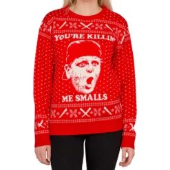 Women's The Sandlot You're Killing Me Smalls Red Ugly Christmas Sweater 9 Women's The Sandlot You're Killing Me Smalls Red Ugly Christmas Sweater -Hallmark Shop TheSandlotYou reKillingMeSmallsRedUglyChristmasSweater TheSandlotUCS Red 78