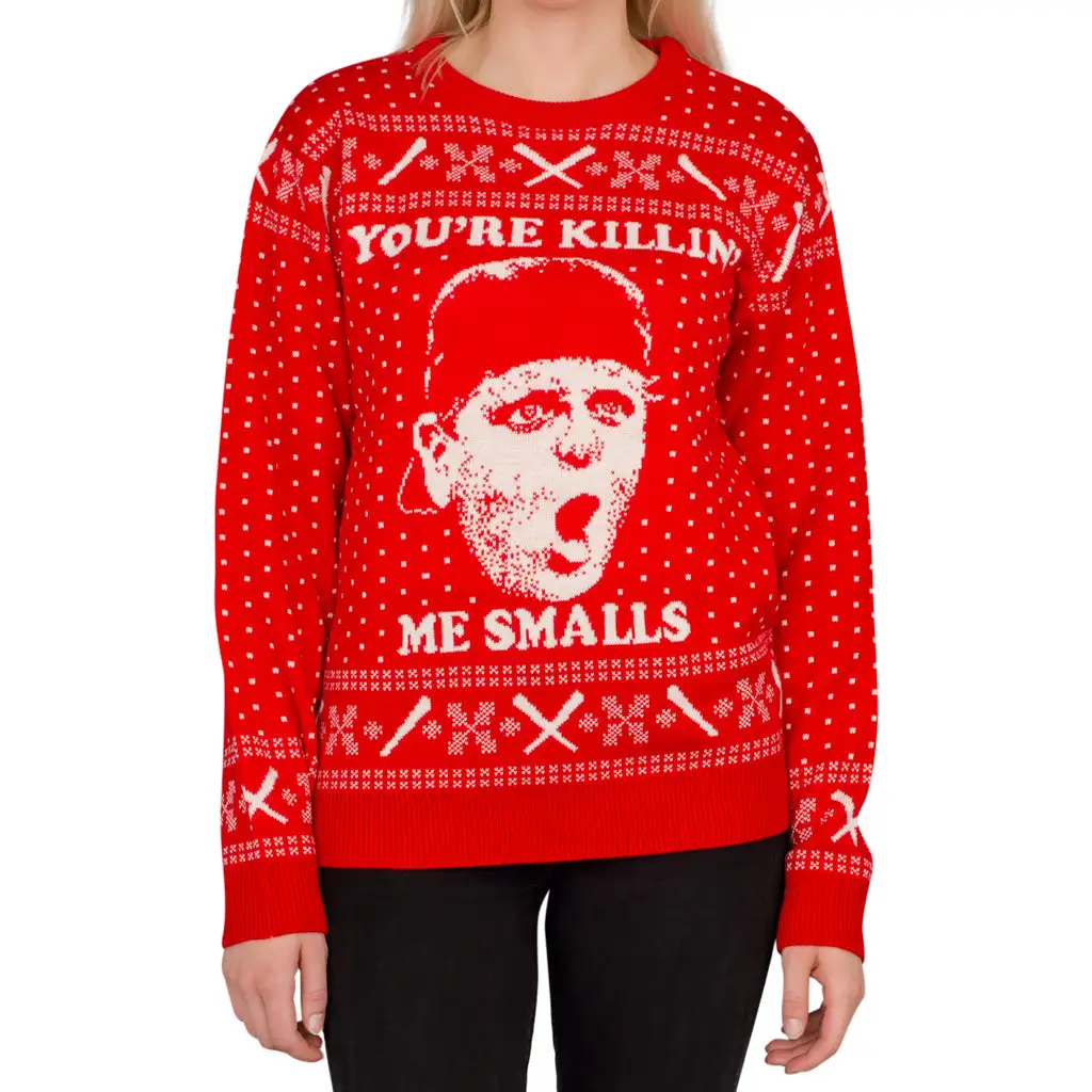Women's The Sandlot You're Killing Me Smalls Red Ugly Christmas Sweater 5 Women's The Sandlot You're Killing Me Smalls Red Ugly Christmas Sweater - Image 5