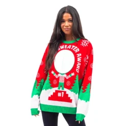 3D Mirror Ugliest Sweater Award Sweater -Hallmark Shop UgliestSweaterAward 4727