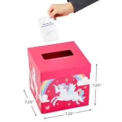 Hallmark Colorful Unicorn Classroom Valentines Set With Light-Up, Musical Mailbox 8 Hallmark Colorful Unicorn Classroom Valentines Set With Light-Up, Musical Mailbox -Hallmark Shop Unicorn Kids Classroom Exchange Valentines and Box 5VBX2959 04
