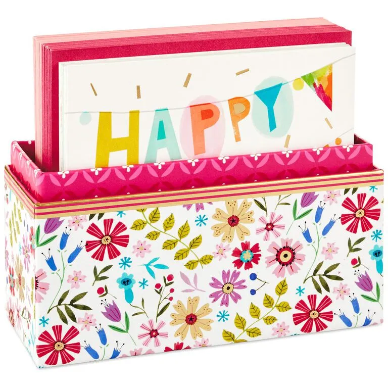 Hallmark Whimsical Designs Assorted Note Cards With Caddy, Box Of 30 2 Hallmark Whimsical Designs Assorted Note Cards With Caddy, Box Of 30 - Image 2
