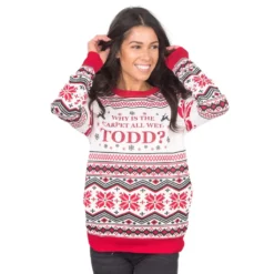 Why Is The Carpet All Wet, Todd? Ugly Sweater 6 Why Is The Carpet All Wet, Todd? Ugly Sweater -Hallmark Shop WhyistheCarpetallWet Todd UglySweater CarpetWetTodd RedBlack 47
