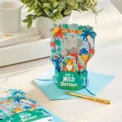 Hallmark Wild Animal Party Boxed Pop-Up Birthday Cards, Pack Of 8 -Hallmark Shop Wild Animal Party PopUp Boxed Birthday Cards 5STZ1174 07