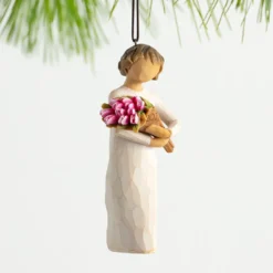 Willow Tree Girl With Tulip Bouquet 2023 Ornament, 4" 5 Willow Tree Girl With Tulip Bouquet 2023 Ornament, 4" -Hallmark Shop Willow Tree Girl With Tulip Bouquet Ornament 28211 03