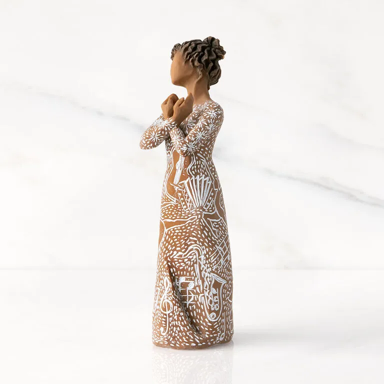 Willow Tree Music Speaks Woman Figurine, 7" 3 Willow Tree Music Speaks Woman Figurine, 7" - Image 3