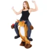 Women's Christmas Reindeer Ride On With Light Up Nose