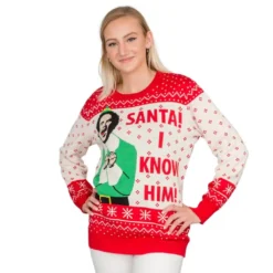 Women's Elf Buddy Santa I Know Him Ugly Christmas Sweater