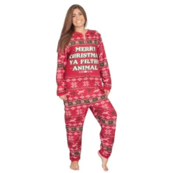 Women's Home Alone Merry Christmas Ya Filthy Animal Pajamas Jump Suit -Hallmark Shop Women E2 80 99s Home Alone Merry Christmas Ya Filthy Animal Pajama Jump Suit 3