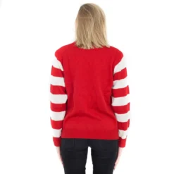 Women's Suck It Candy Cane Funny Ugly Christmas Sweater -Hallmark Shop Women E2 80 99s Suck It Candy Cane Funny Ugly Sweater Back