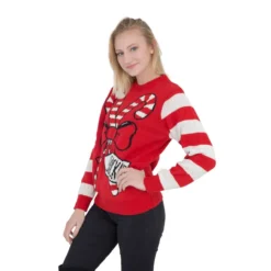 Women's Suck It Candy Cane Funny Ugly Christmas Sweater -Hallmark Shop Women E2 80 99s Suck It Candy Cane Funny Ugly Sweater Side