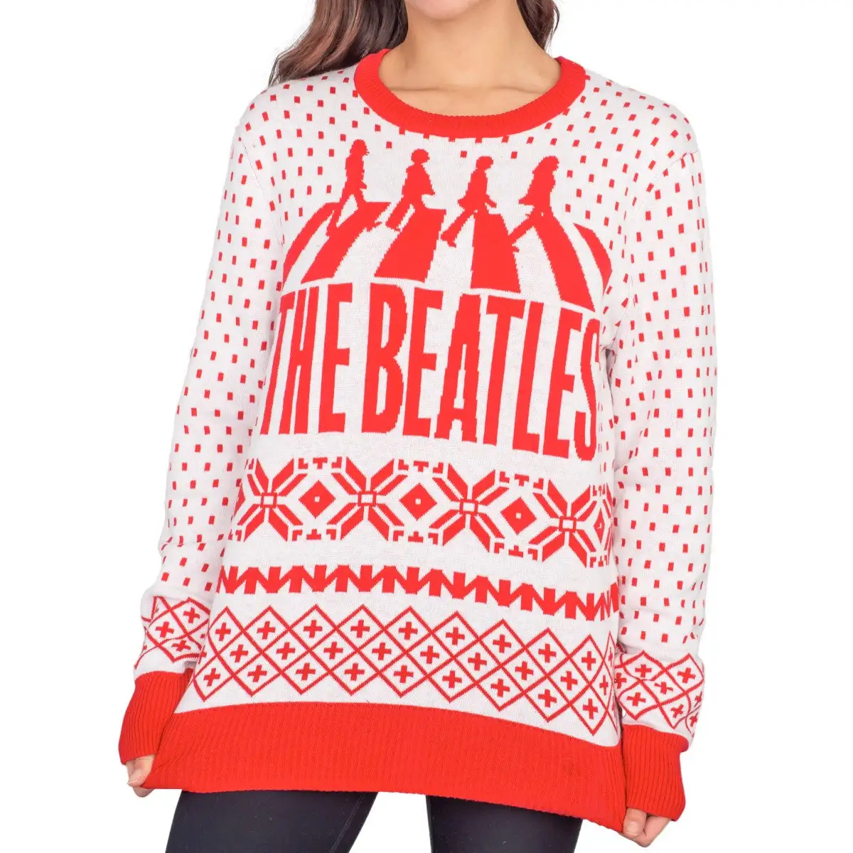 Women's The Beatles Abbey Road Ugly Christmas Sweater 2 Women's The Beatles Abbey Road Ugly Christmas Sweater - Image 2