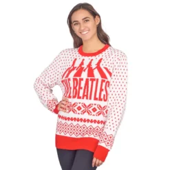Women's The Beatles Abbey Road Ugly Christmas Sweater 8 Women's The Beatles Abbey Road Ugly Christmas Sweater -Hallmark Shop Women E2 80 99s The Beatles Abbey Road Ugly Christmas Sweater 3