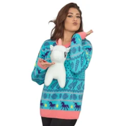 Women's 3D Unicorn Ugly Christmas Sweater -Hallmark Shop Womens 3D Unicorn Ugly Christmas Sweater 6