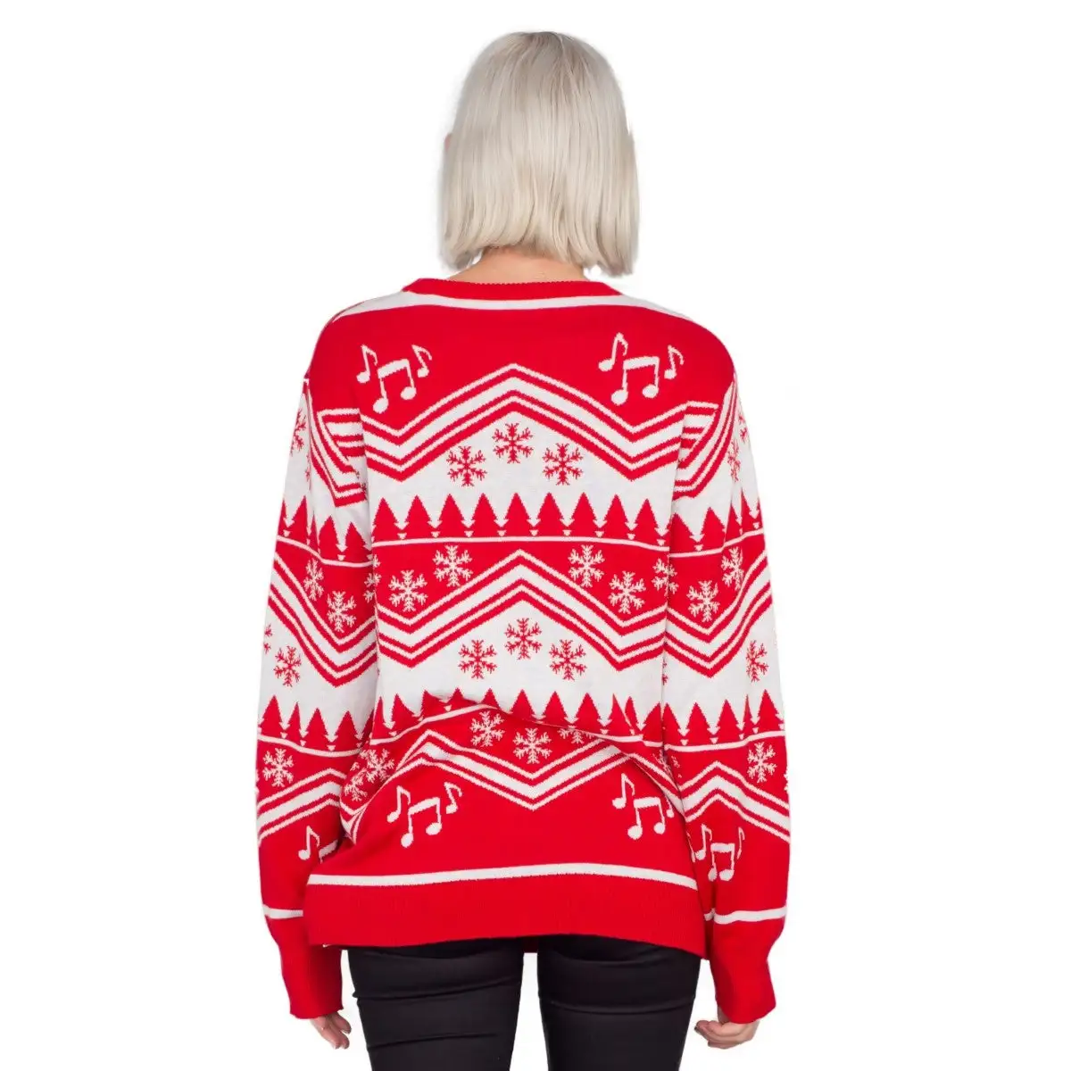 Women's Flappy Drummer Boy Animated Ugly Christmas Sweater 6 Women's Flappy Drummer Boy Animated Ugly Christmas Sweater - Image 6